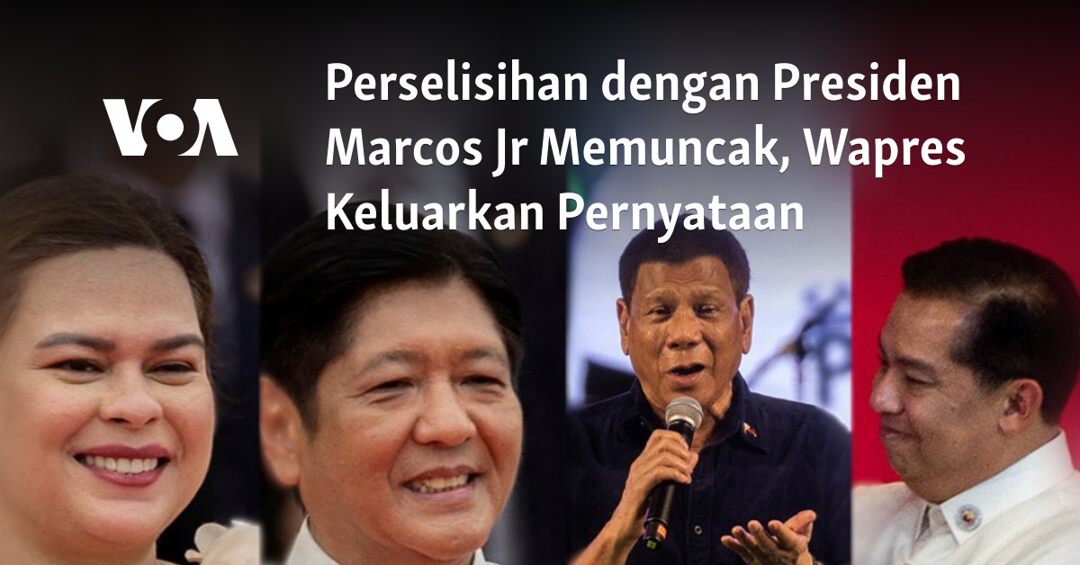 Perselisihan dengan Presiden Marcos Jr Mencapai Puncak, Wakil Presiden Mengeluarkan Pernyataan